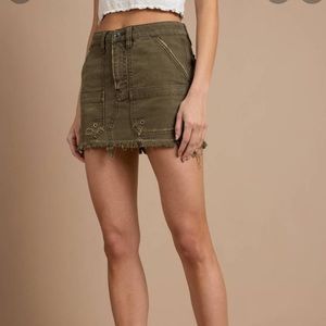 Free People Army Green mini skirt